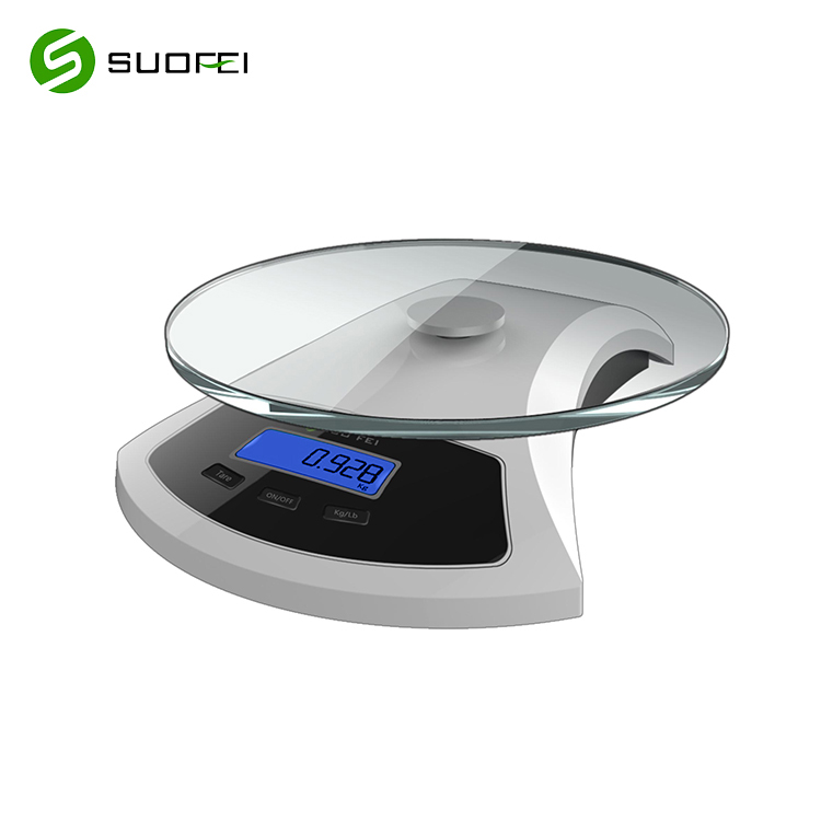 Suofei SF-450 Tempered Glass 5Kg Food Scale Electronic Weight Digital Kitchen Scale 