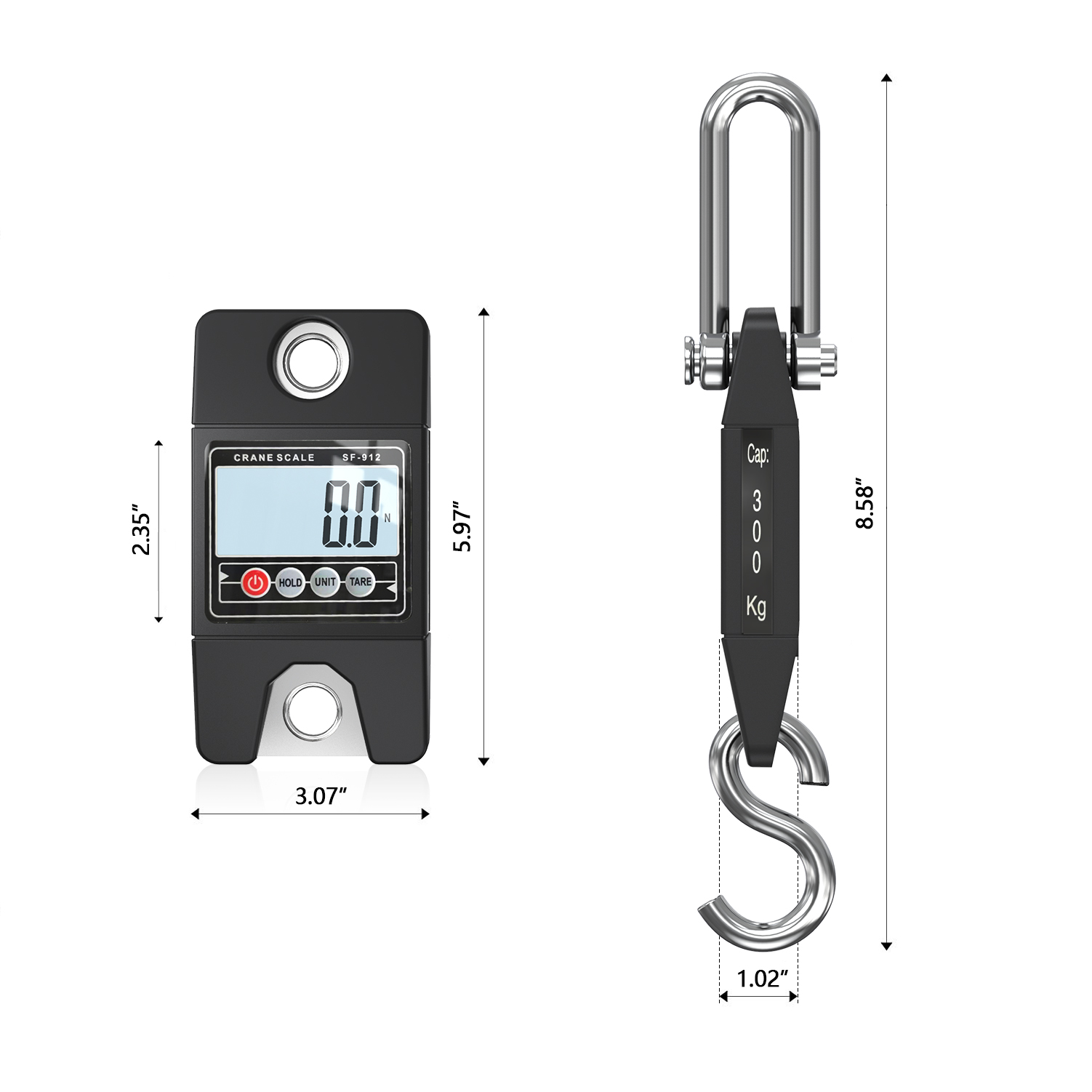 Suofei SF-912 Digital Hanging Bluetooth Hook Electronic Fishing Scale Crane Weight Scale 